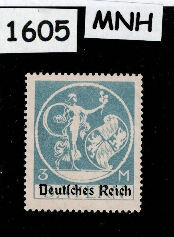 MNH stamp  Sc 271  German Republic Bavaria Bayern 1920 Overprinted     #1605