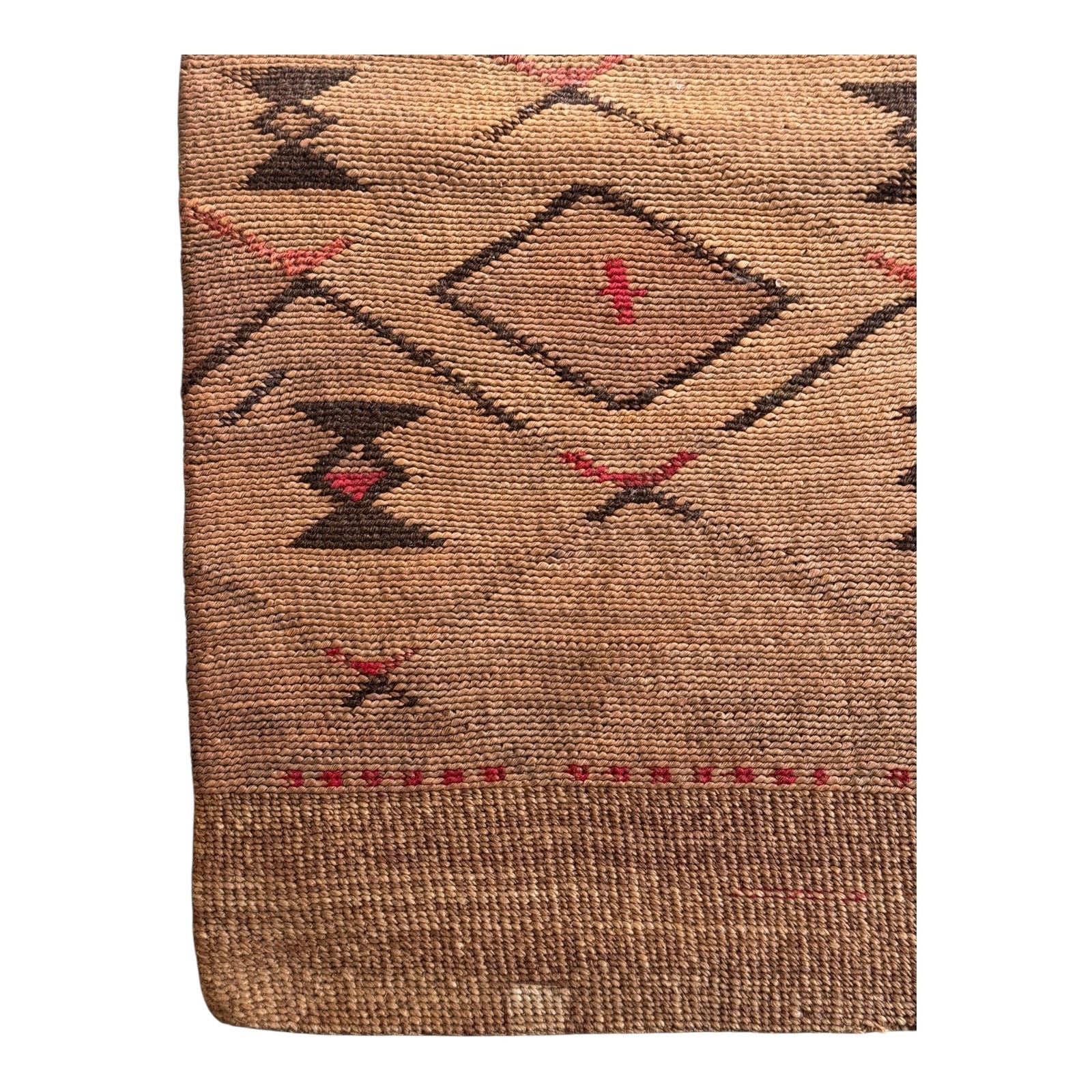 Antique Native American Plateau Nez Perce Double Sided Corn Husk Flat Bag