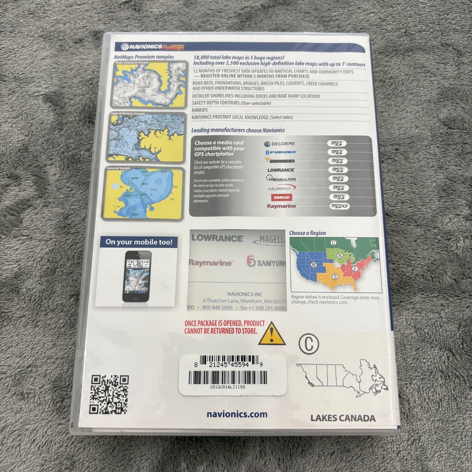 Navionics HotMaps Canada Premium C6 Micro SD Card Canada