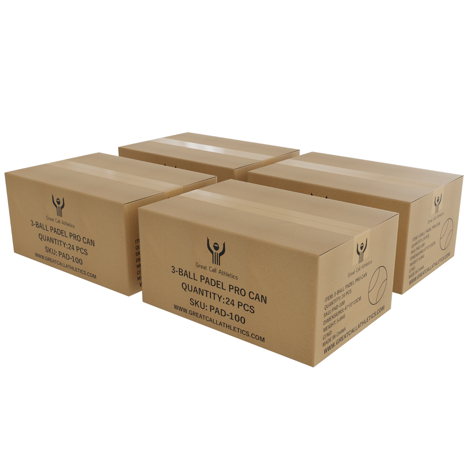 Great Call Athletics | Padel Pro 3 Ball Can | Professional Tournament Quality