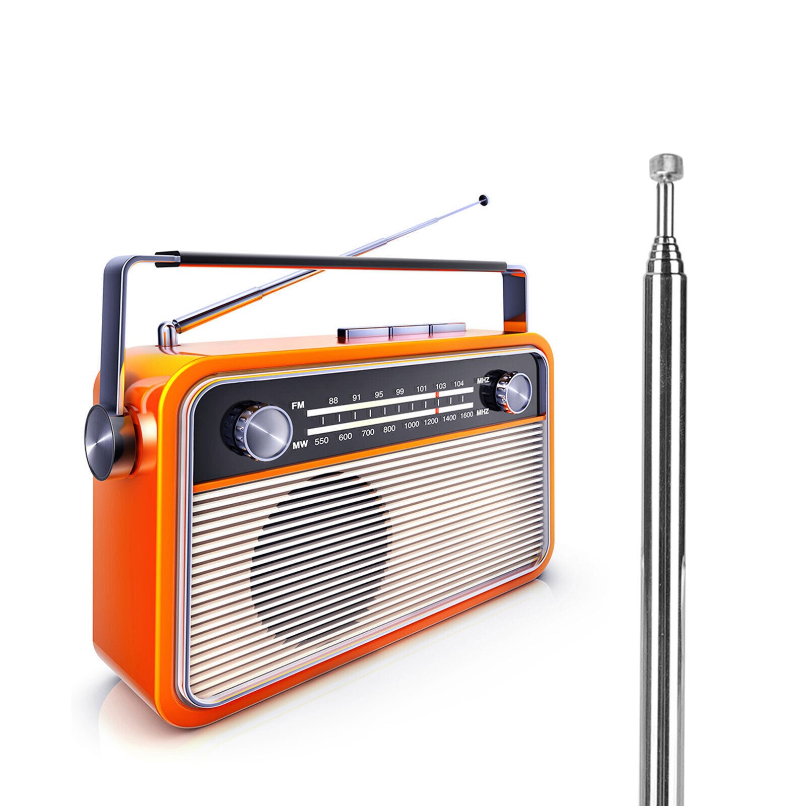 2Pcs/Set VHF/UHF/AM/FM BNC Connector Radio Telescopic Antenna Replacement