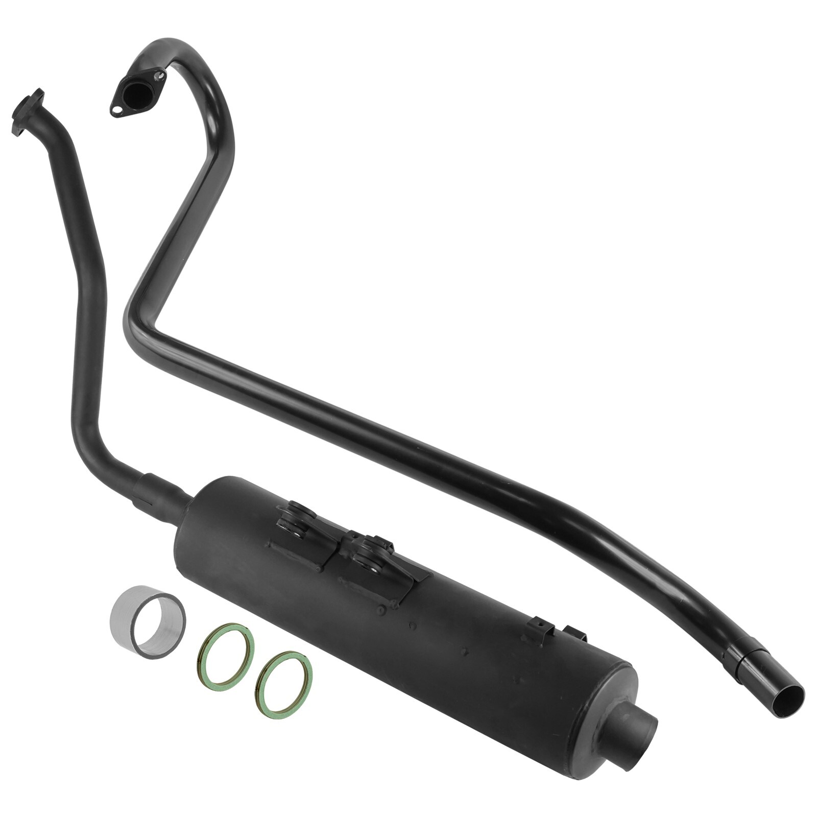 Caltric Exhaust Muffler & Pipe For Kawasaki Prairie 700 KVF700A 4x4 2004-2006