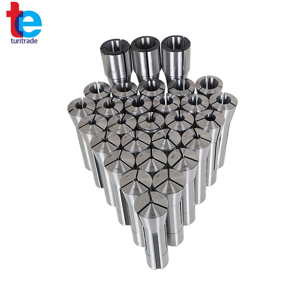 29Pcs R8 Spring Collet Set Fractional 1/32" To 1" High Precision for Bridgeport