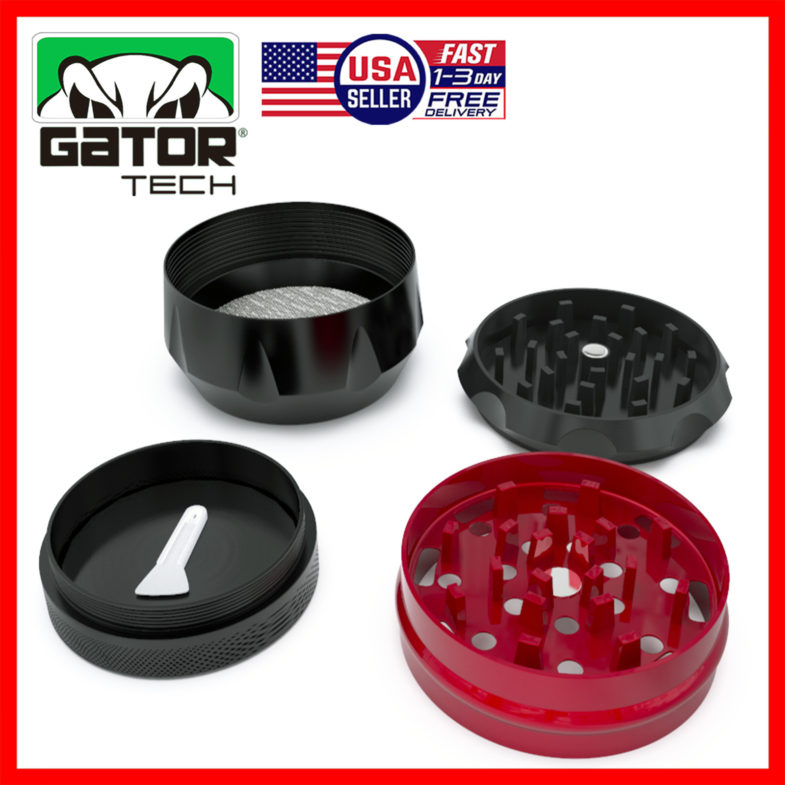 Tobacco Herb Grinder Spice Herbal Metal Crusher 2.5” Large Hand Handle Muller