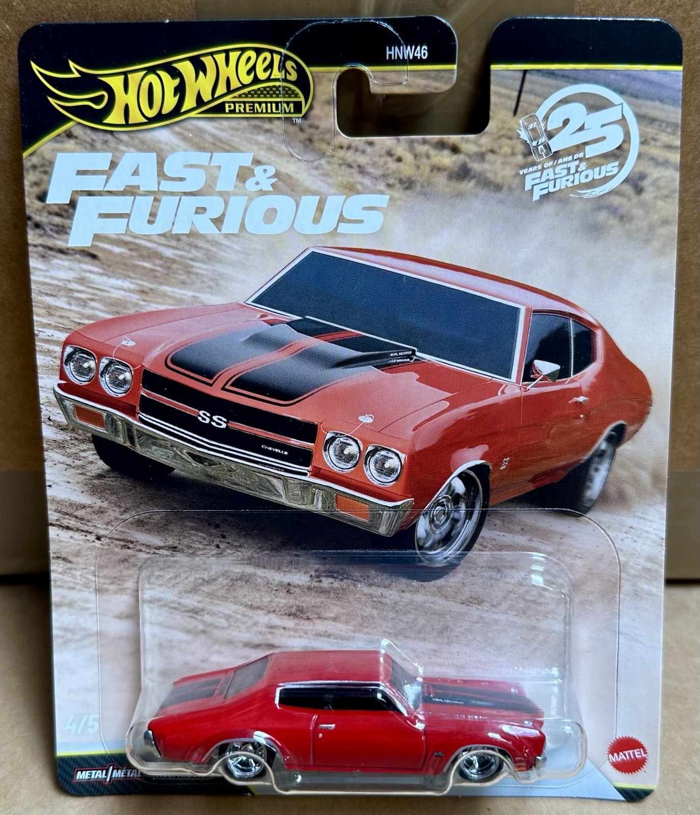 Hot Wheels 2026 Premium Fast & Furious 25th Anniversary Set of 5 Cars HNW46-956P