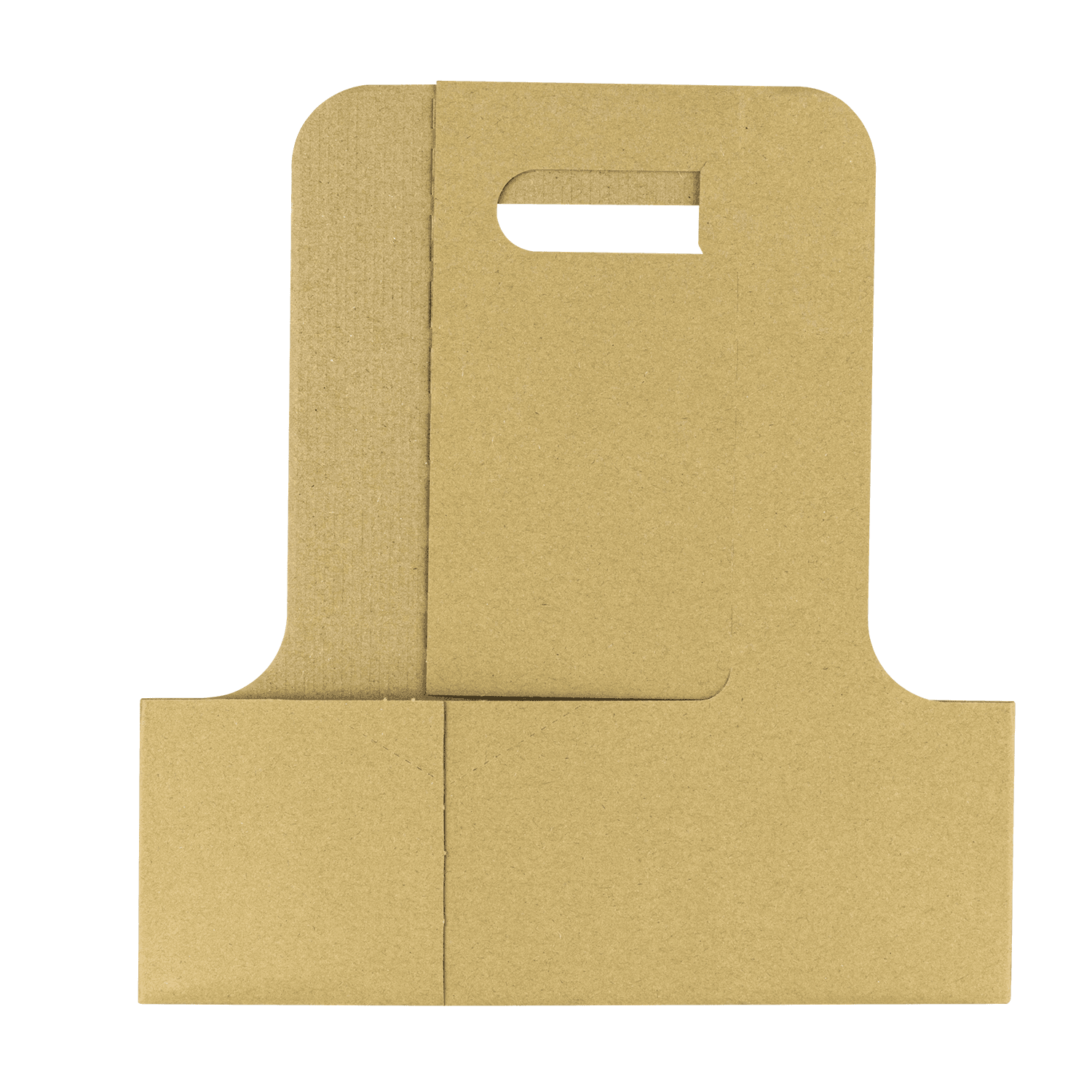 Karat 2 Cup Paperboard Carrier with Handle for 10-32 oz cup, Kraft - 250 pcs