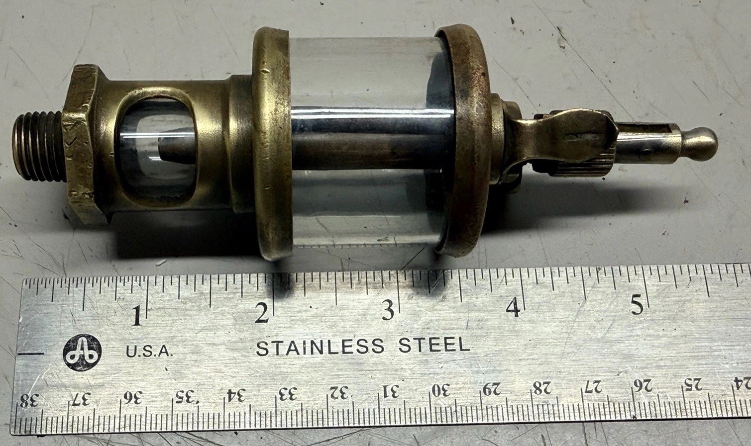 Brass Cylinder Oiler Small IHC M Famous Mogul Hit Miss Engine 1/4" NPT