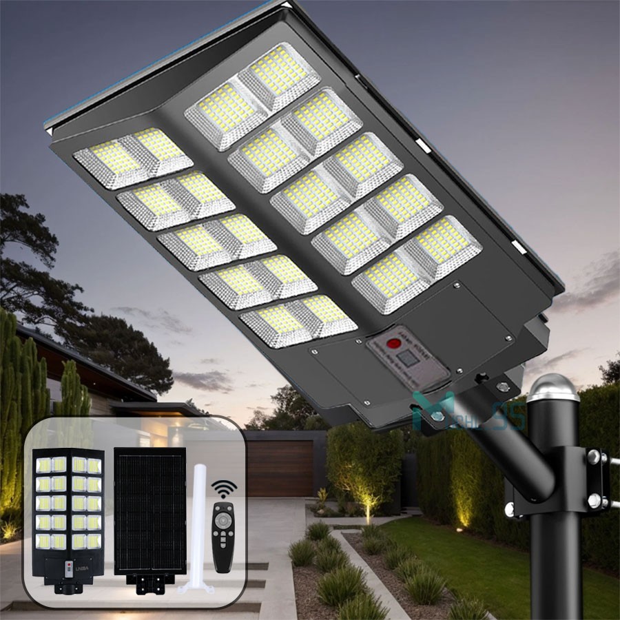 10000W LED Solar Street Light Dusk to Dawn Garden Super Bright Outdoor Road Lamp