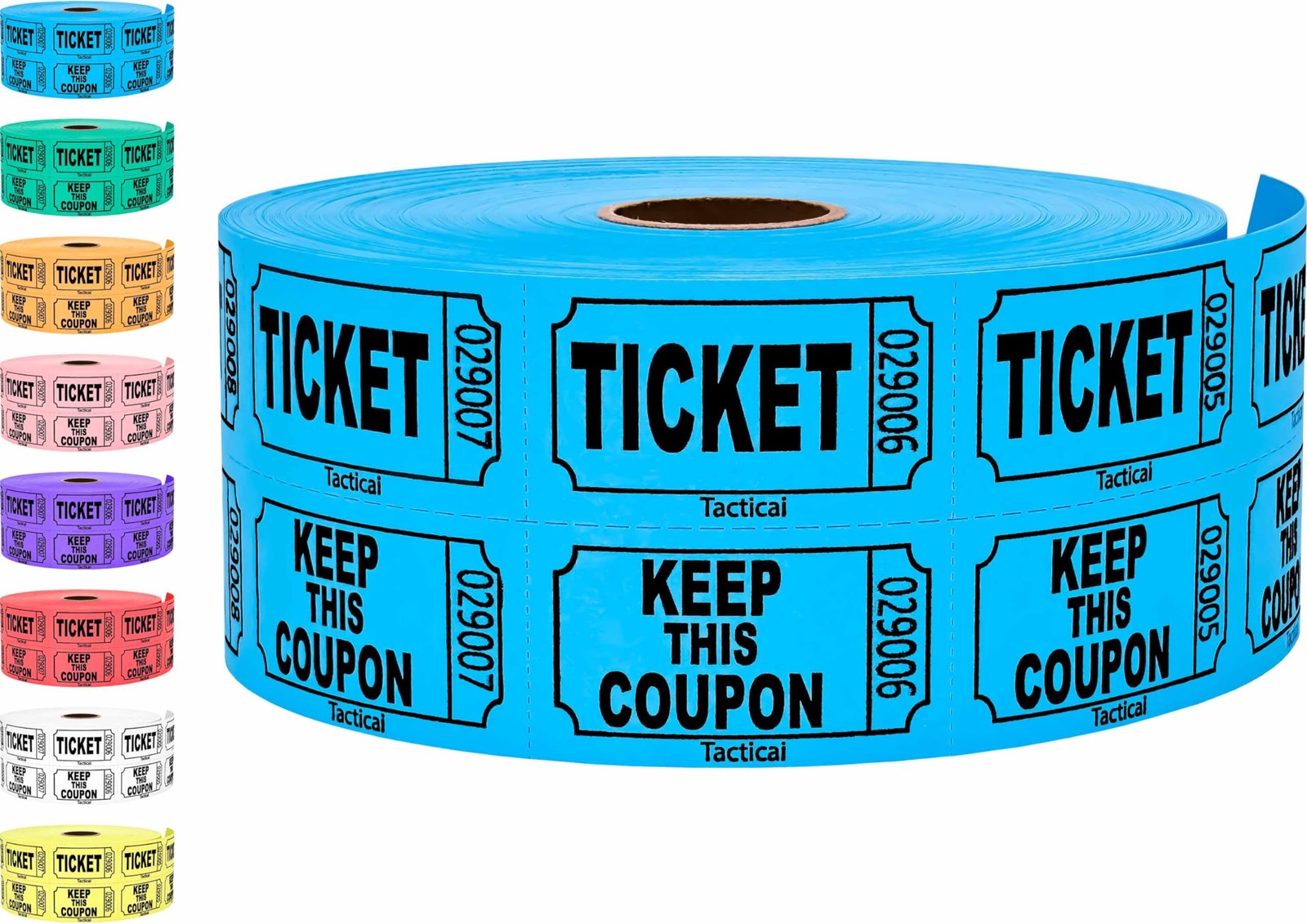 1000 Blue Raffle Tickets  for Events, Entry, Class Reward, Fundraiser & Prizes