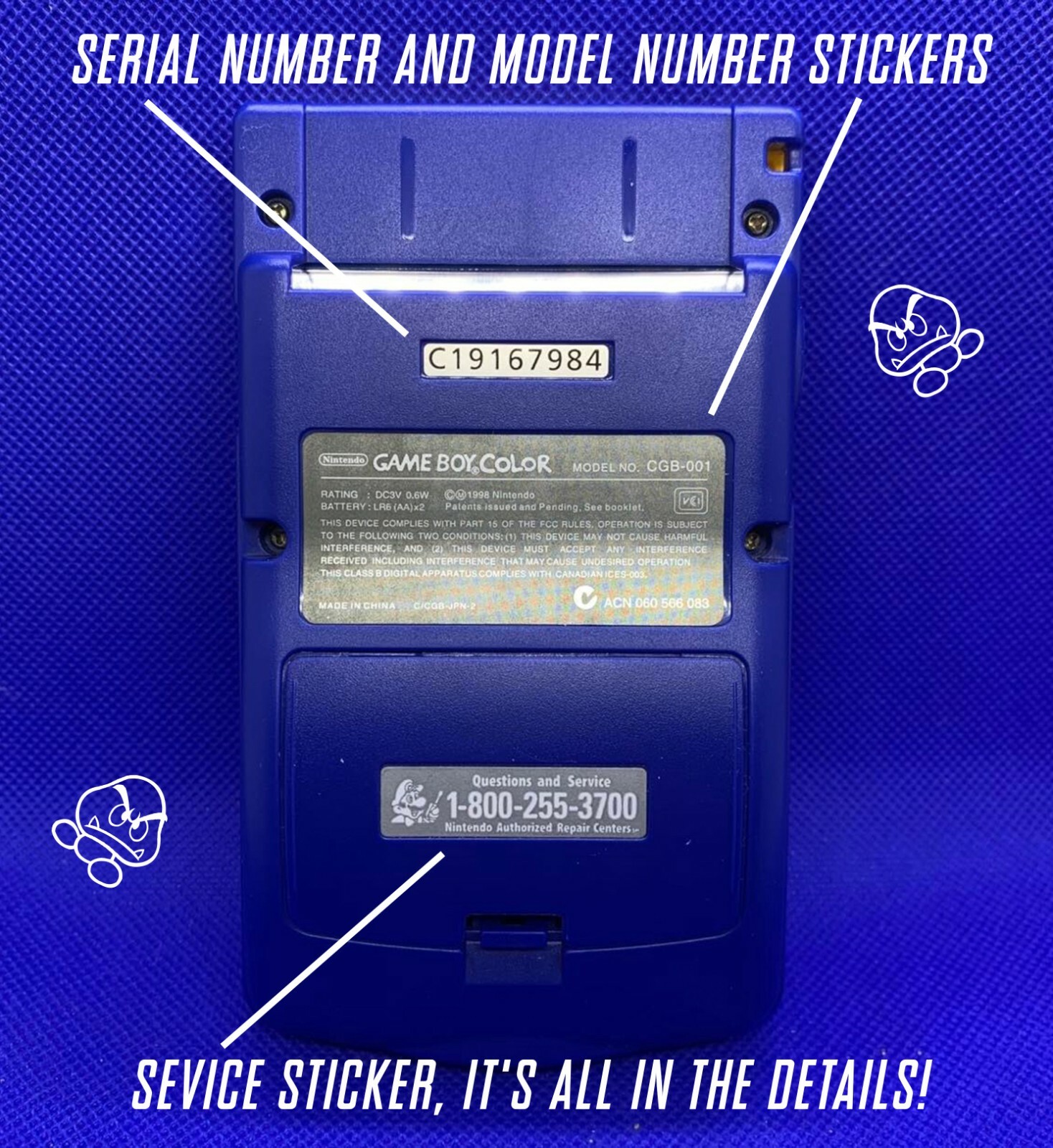 GameBoy Color Pokemon Pikachu Edition Nintendo System GLASS LENS Game Boy GBC