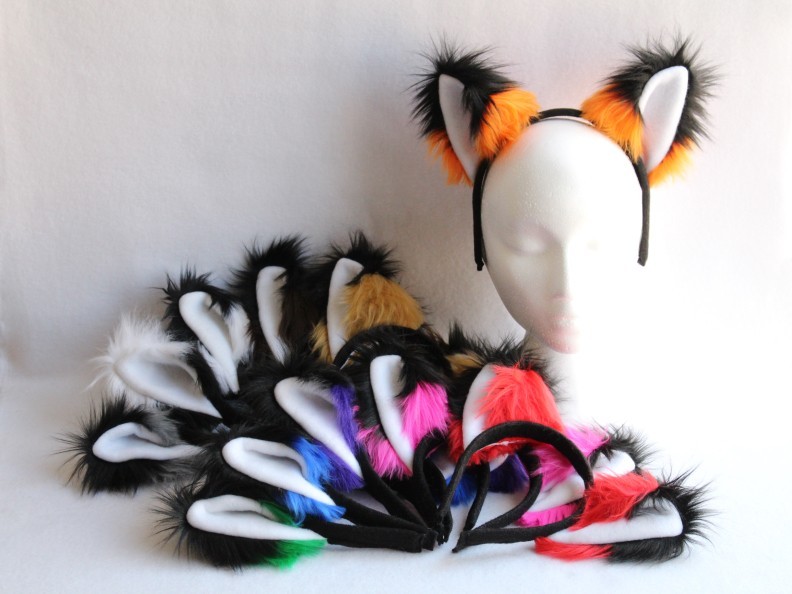 Caramel FOX EARS furry HEADBAND Foxy anime Senko cosplay Spice & Wolf Holo