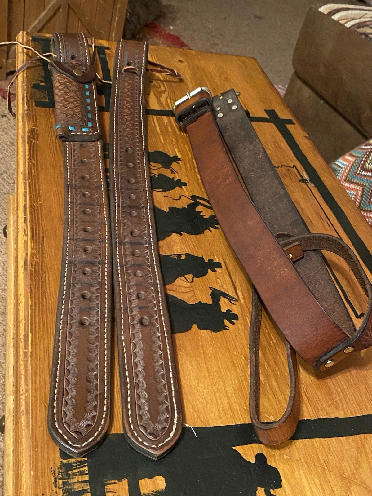Double J Saddlery Western Saddle Back Billets + Flank Cinch BuckstitchHolder USA