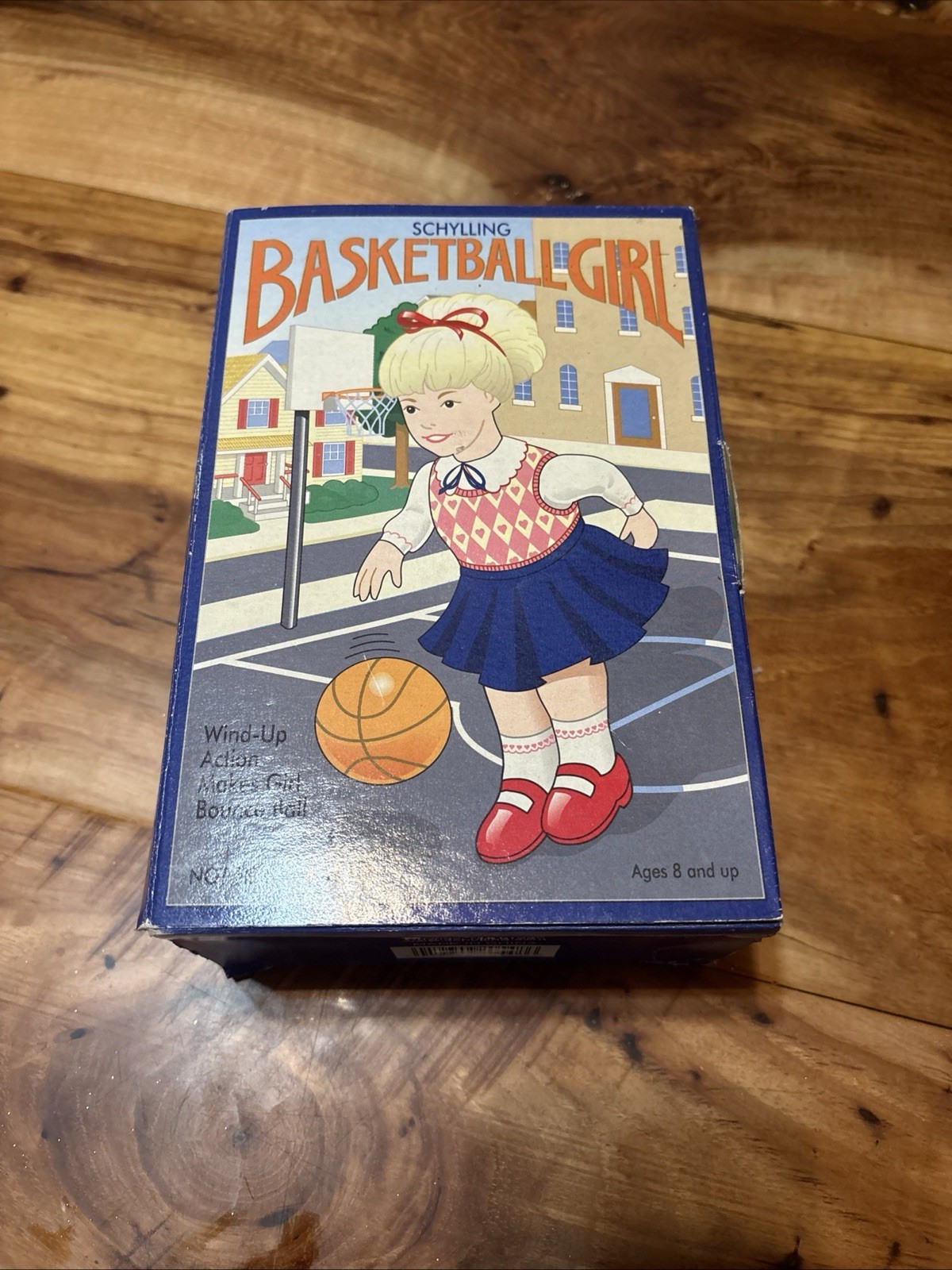 Vintage New Schylling Collector Series Basketball Girl Tin Toy