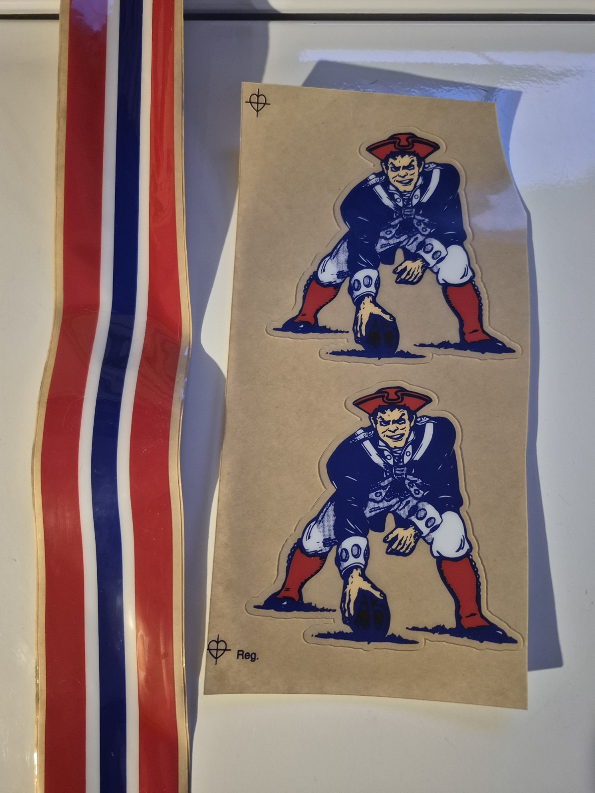 New England Patriots Throwback full size throwback football helmet decals set