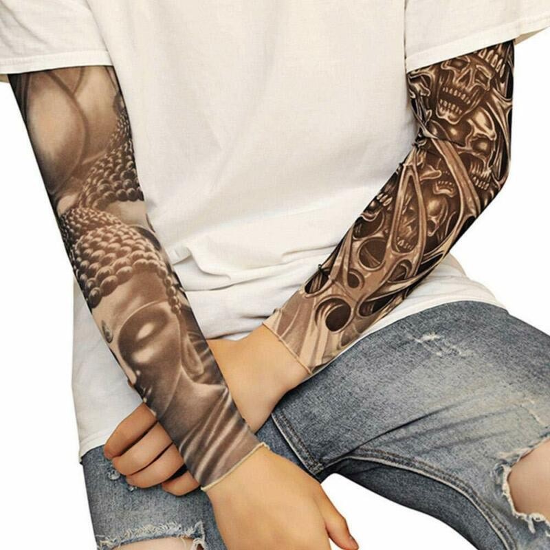 6PCS Tattoo Cooling Arm Sleeves Cover Basketball Golf Sport UV Sun Protection