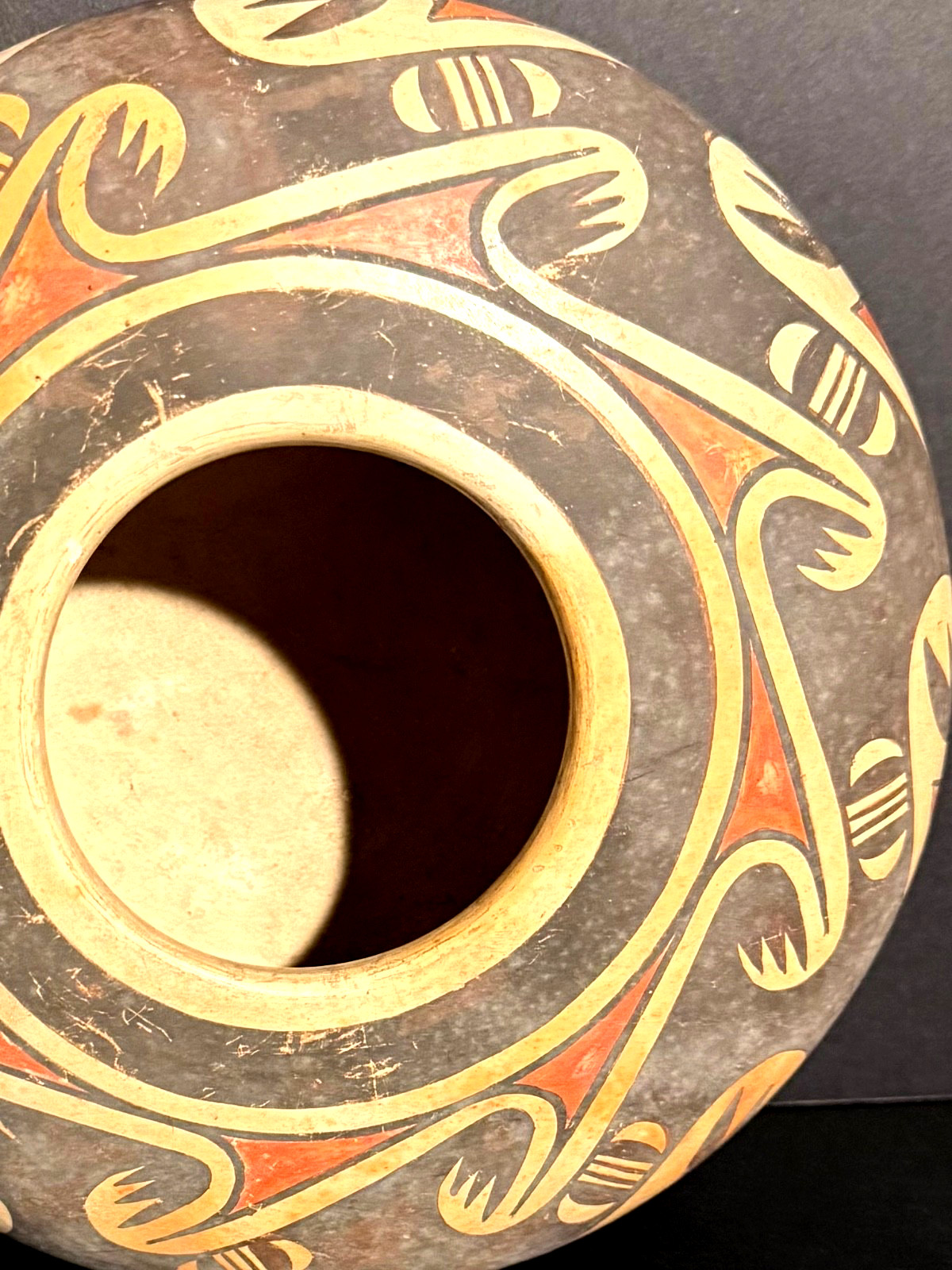 FANNIE NAMPEYO (HOPI PUEBLO,1900-1987) POLYCHROME POTTERY SEED JAR, EXCELLENT!