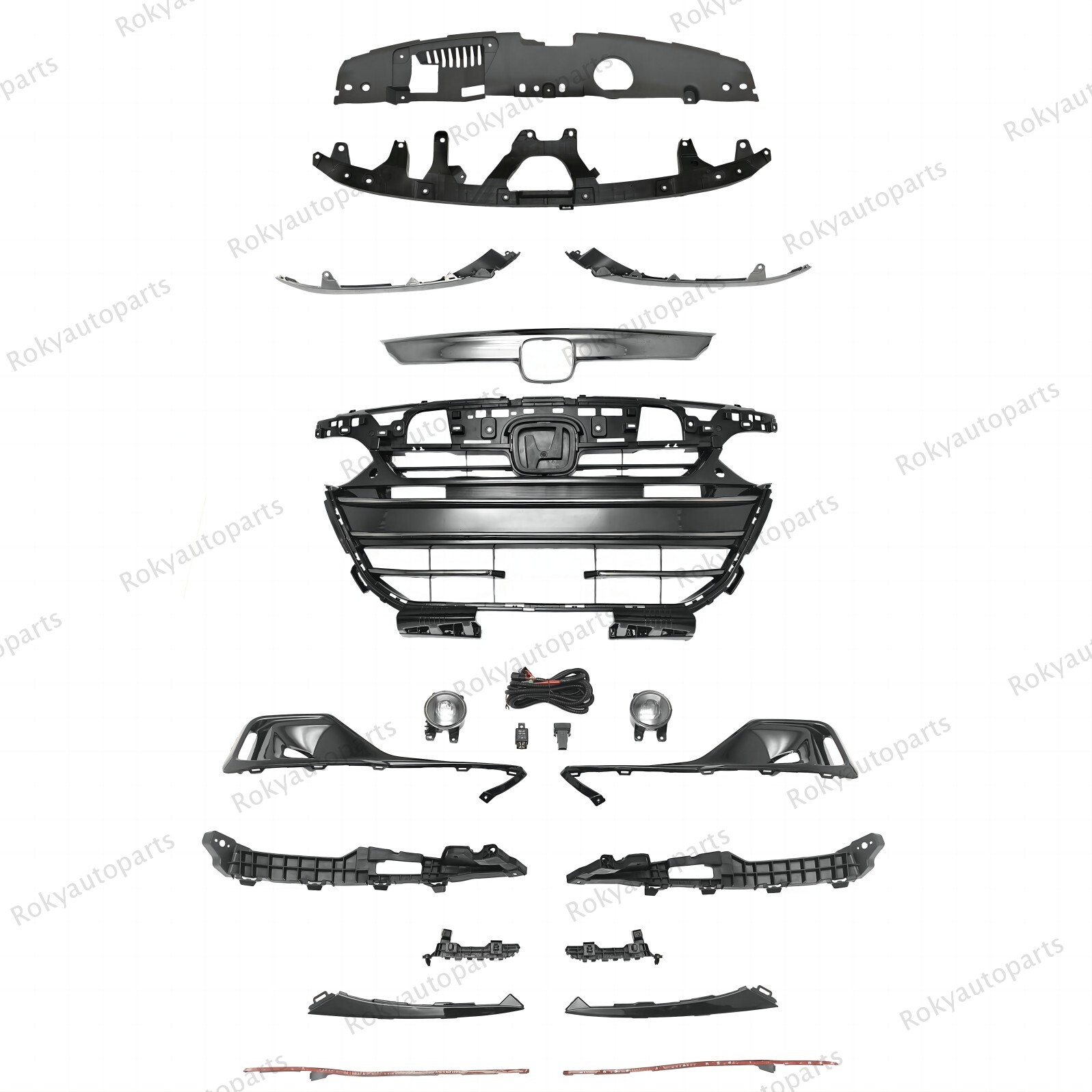 For Accord 2021-2022 Sport Bumper Grille/Moulding/Support/Fog Light/Trim/Bracket