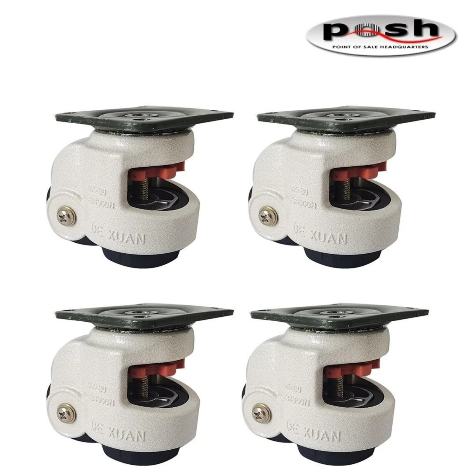 DeXuan MLC-80F-NY 8 pack Leveling Casters- 4400lbs Nylon Wheel Heavy Duty Caster