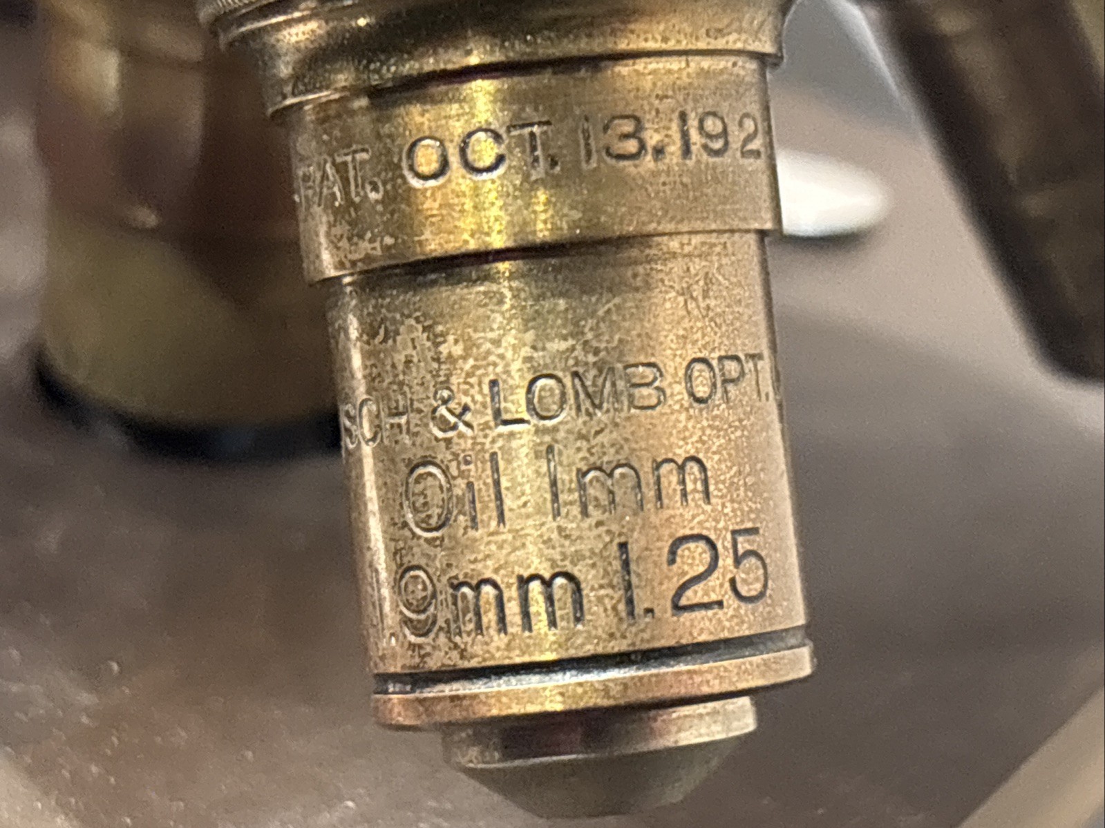 Bausch&Lomb Pat Jan 5,1915 August Waeldin Optical Microscope W/Wooden Case & Key