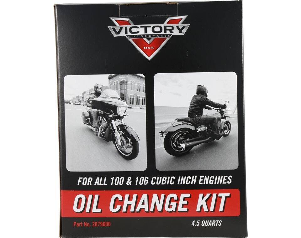 Victory Motorcycles Oil Change Kit for All 100 & 106 Cu In Engines, Includes