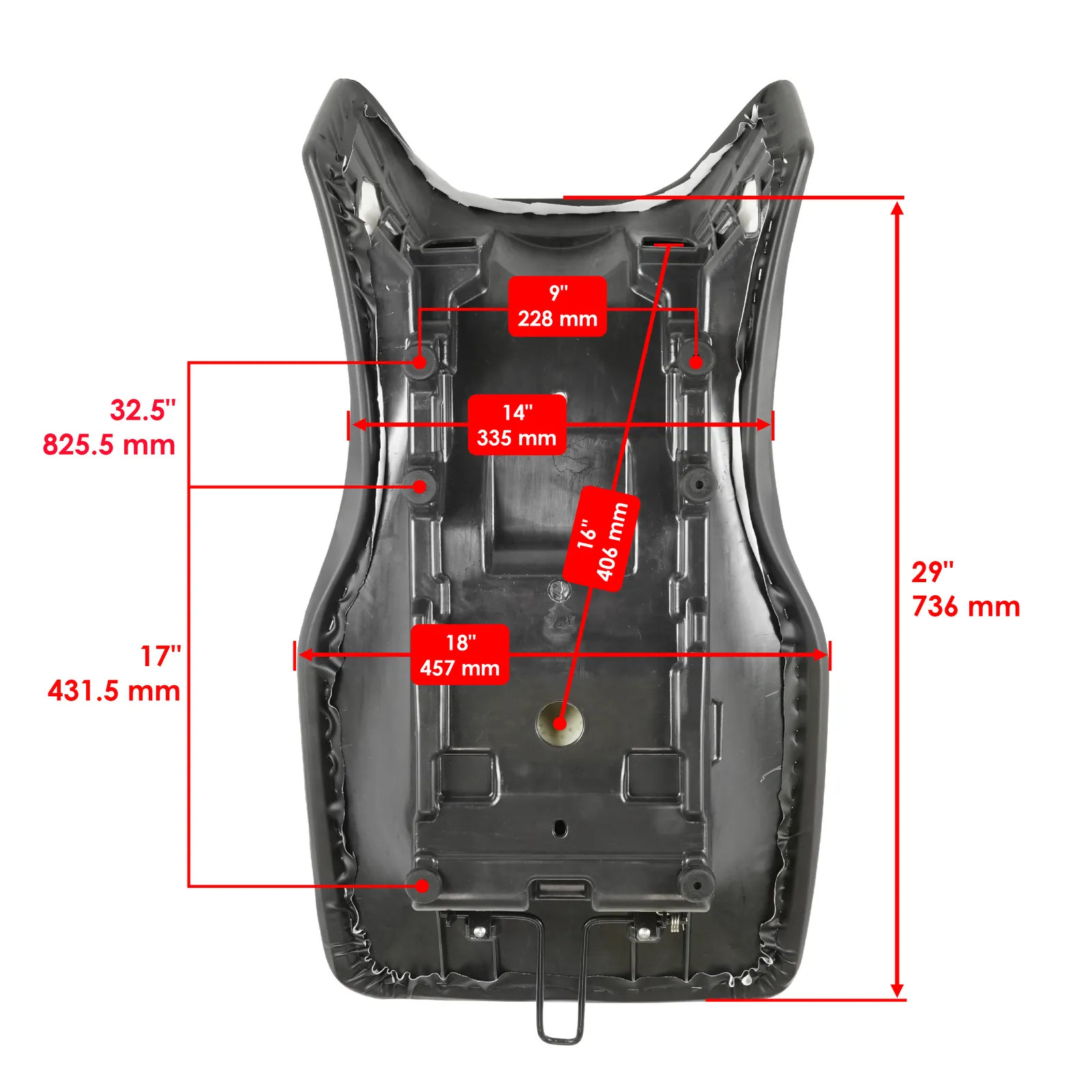 Complete Seat Black For Polaris Sportsman 500 05-13 Except 6x6, Tractor, Touring