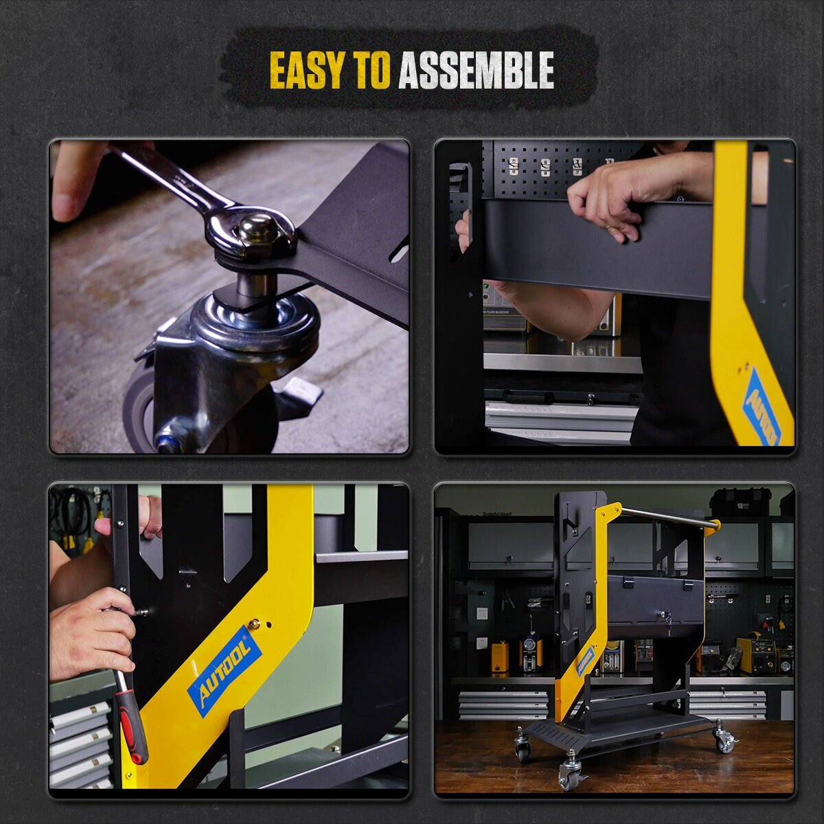 Automotive Service Tool Cart Car Repair Diagnostic Cart Safety locks Rotary lift