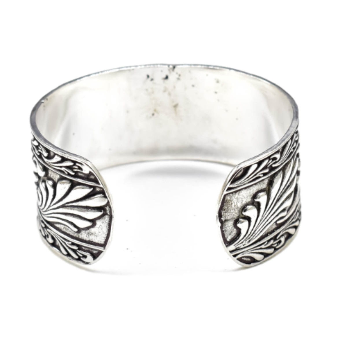 Handmade Vintage Sterling Silver Cuff Bangle – Adjustable 925 Silver Bracelet