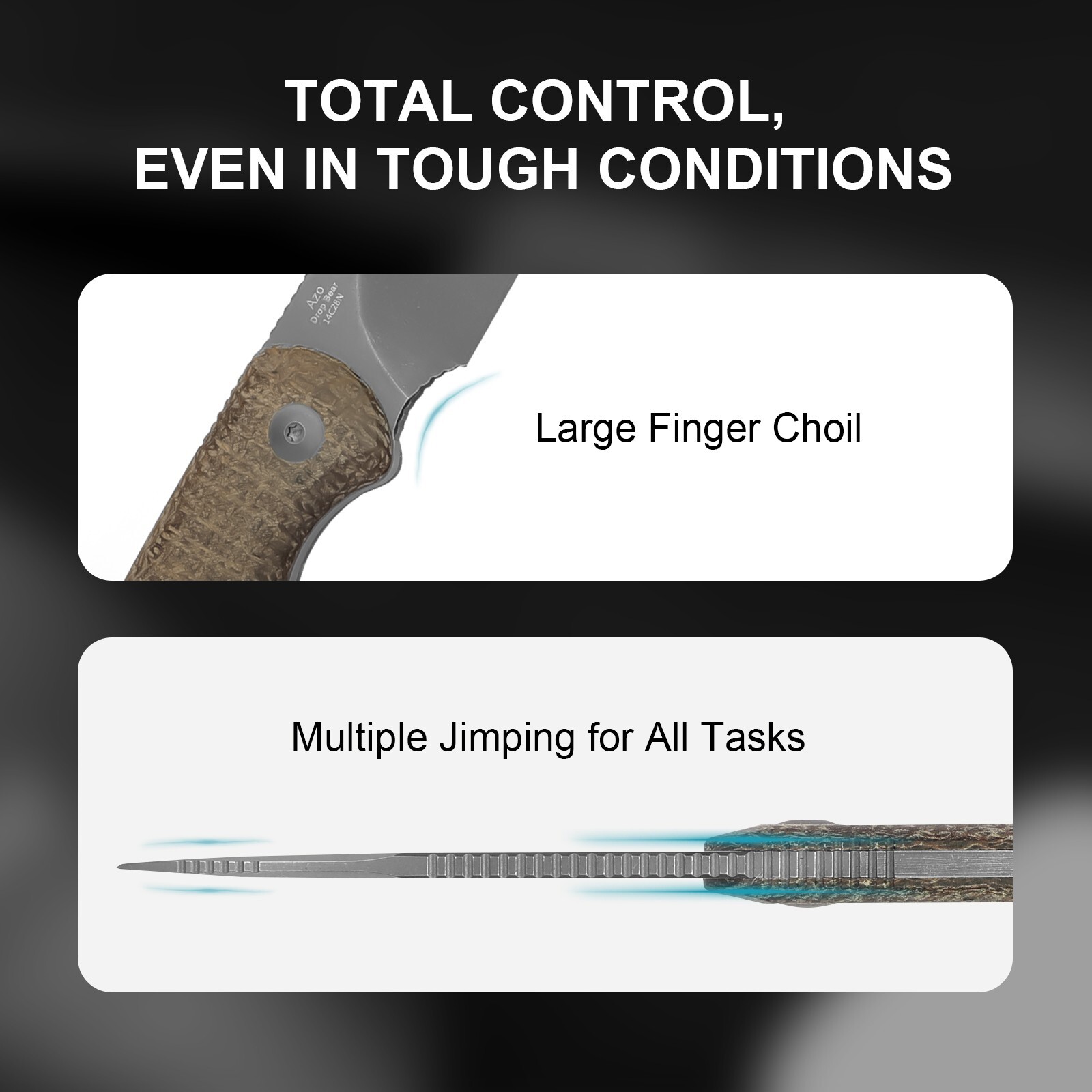 Kizer Drop Bear Clip Point Fixed Knife 14C28N Blade Micarta Handle+Sheath