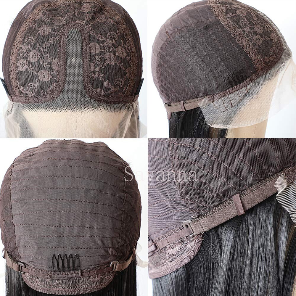 Glueless Lace Front Wigs Pre Plucked Soft as Human Hair Natural Black Loose Wavy