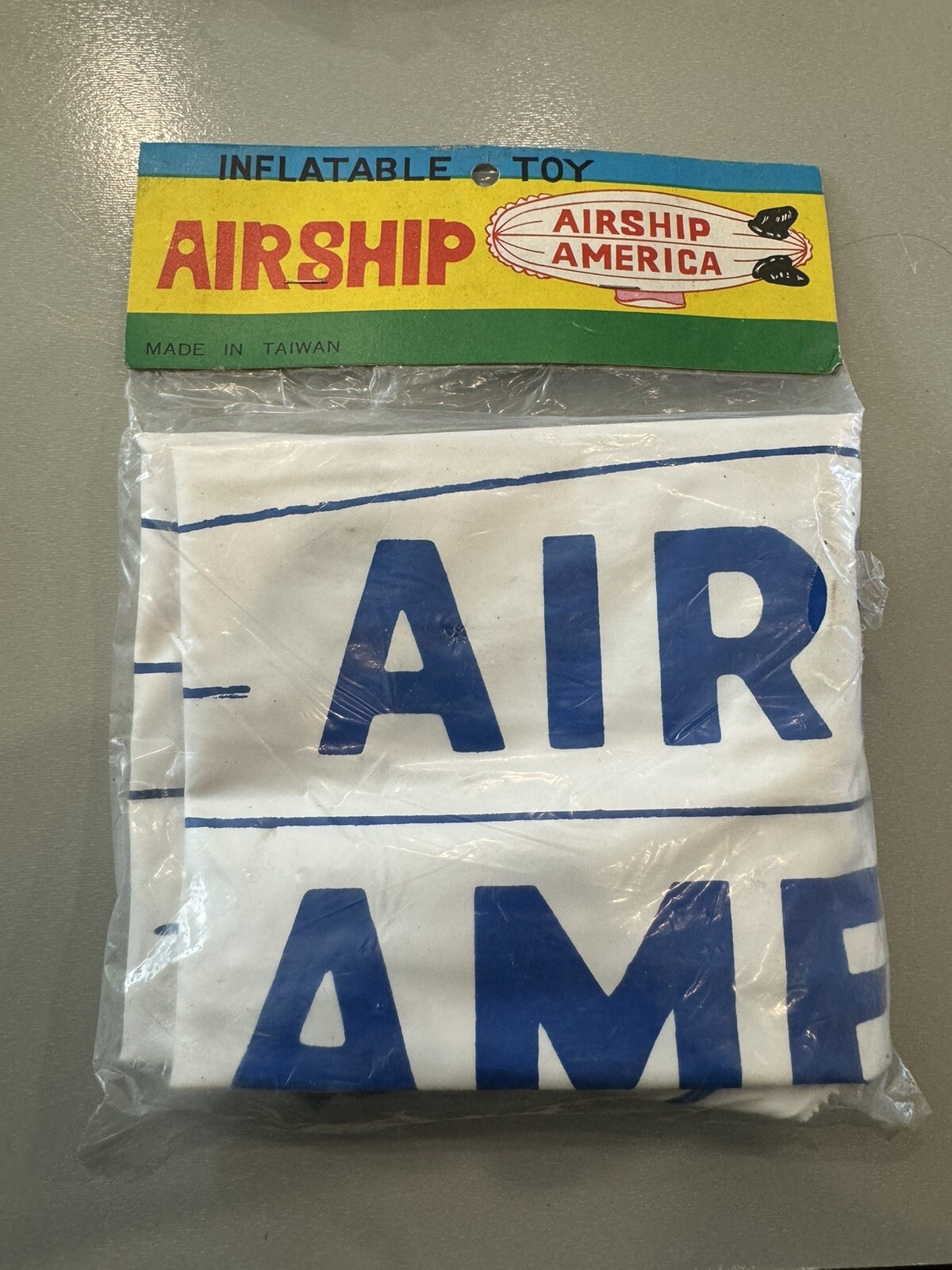 1970s  Inflatable 24" BLIMP USA AIRSHIP AMERICA  Blimp MAN CAVE Zeppelin NOS