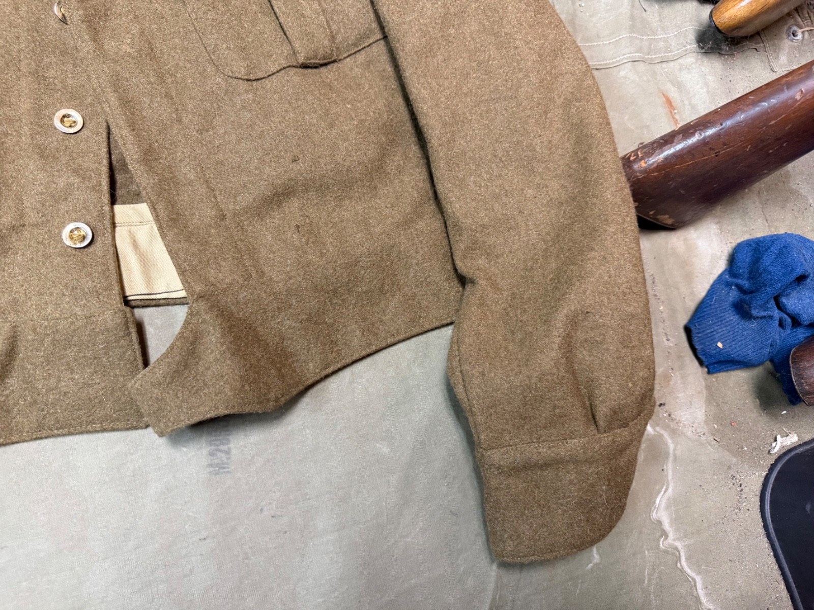 WWII BRITISH ARMY P1937 P37 WOOL BATTLEDRESS FIELD JACKET-SIZE 2XLARGE