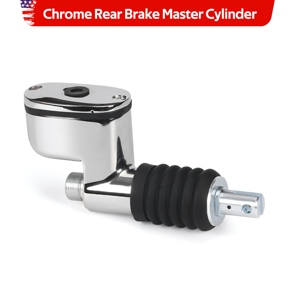 Chrome Rear Brake Master Cylinder For Harley HD FLT Softail 41755-99 41767-05A
