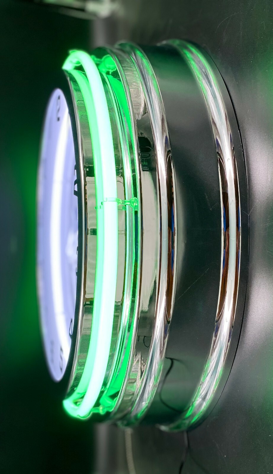 19" SINCLAIR Dino Gasoline Motor Oil Gas Station Sign Double Neon Clock