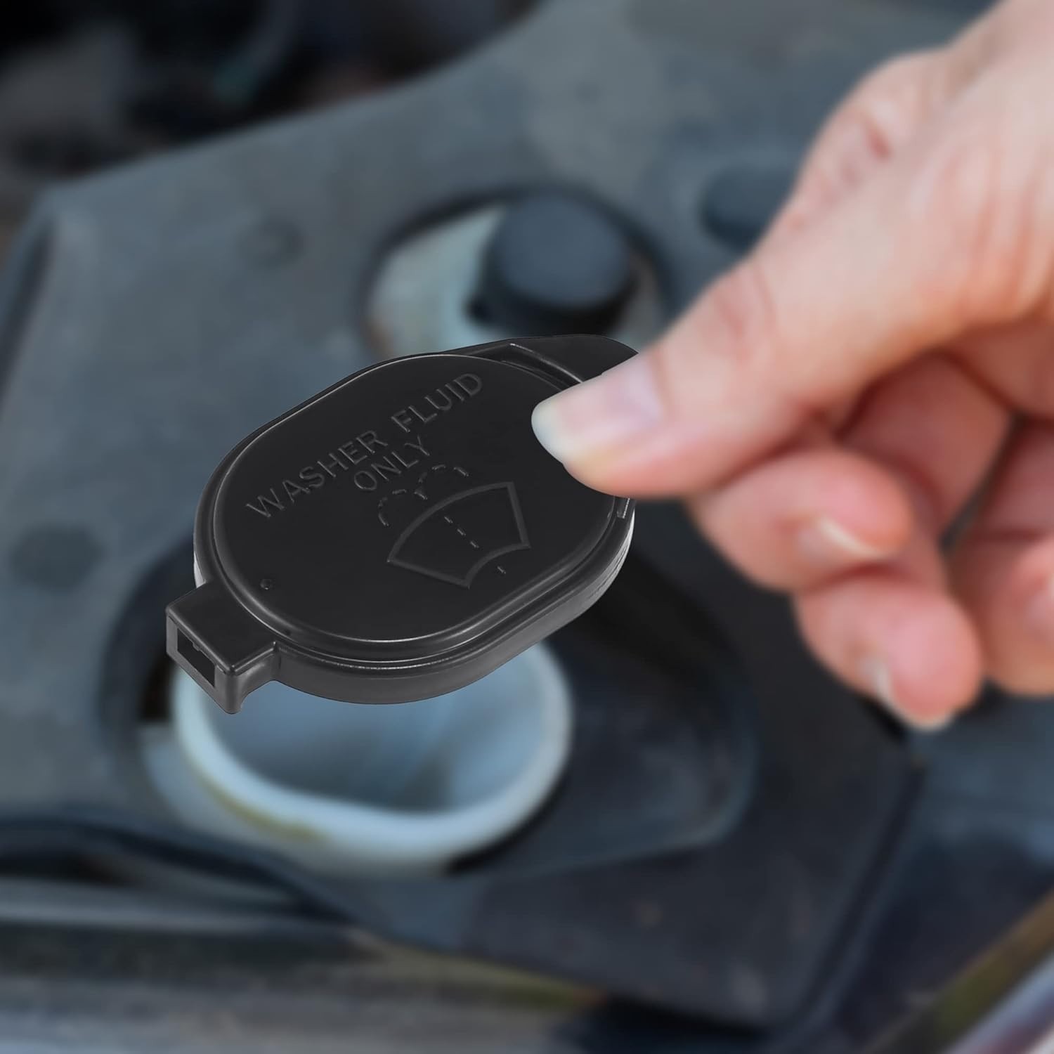 Windshield Washer Fluid Reservoir Bottle Tank Cap - Pack of 1 Black Toyota RAV4