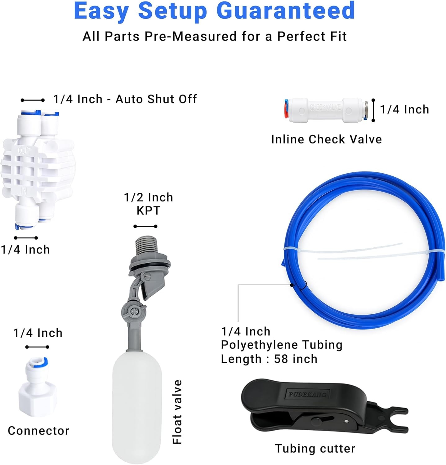 RO/DI Float Valve Kit for Reef Tank & Aquarium ATO – Auto Top white and blue