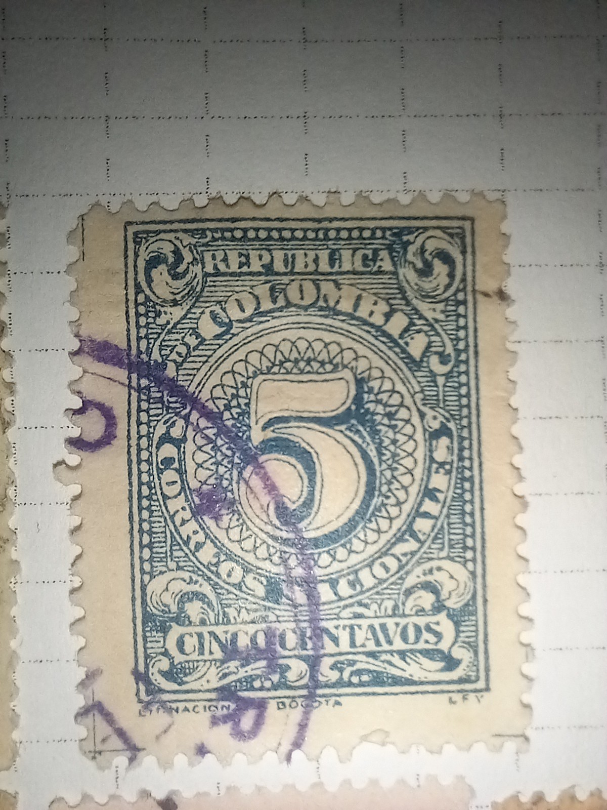 Colombia 1859-1919 Early Used Stamps Page Bolivar Officials Revenues