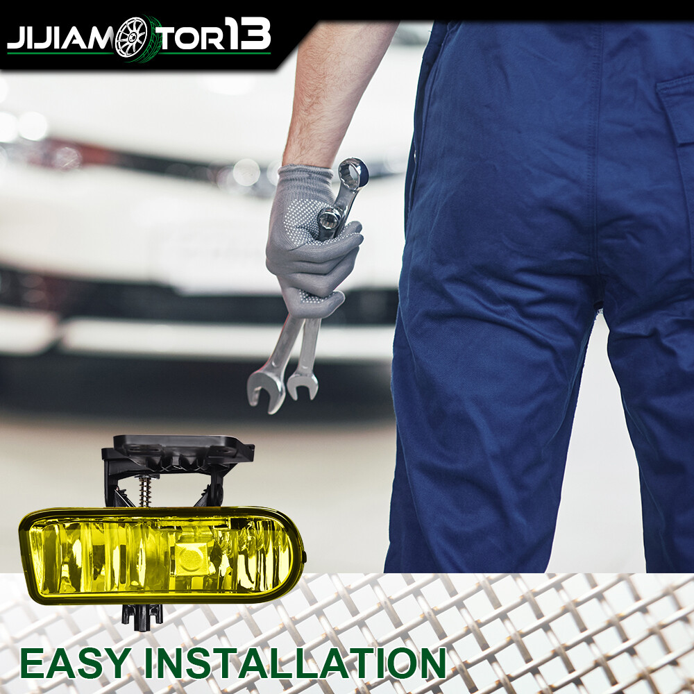 Yellow Bumper Fog Lights Driving Lamps Fit For 2000-2006 Chevy Suburban Tahoe