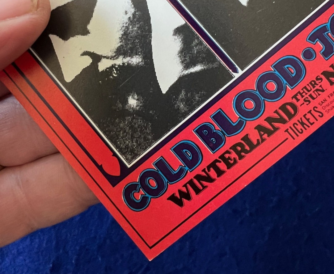 NICE 1969 Crosby Stills Nash Neil Young Concert Handbill Randy Tuten Winterland