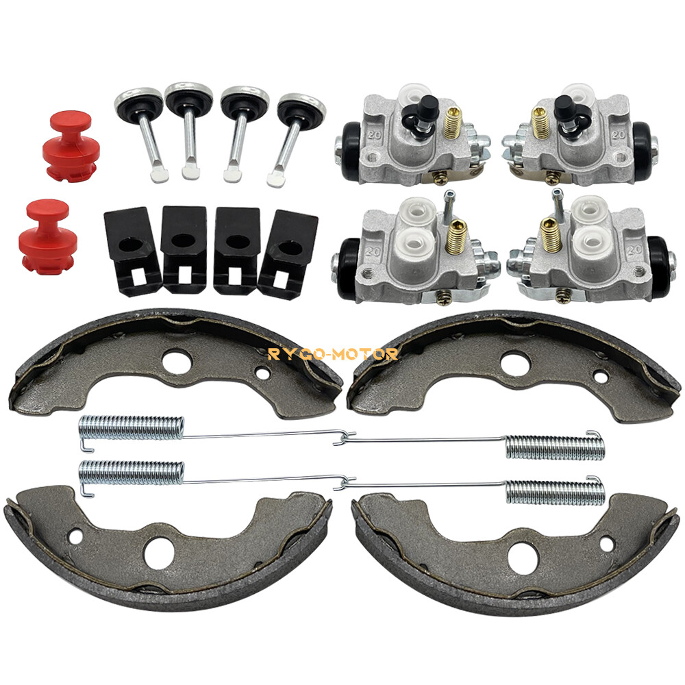 4xFront Brake Wheel Cylinders W/Shoes Hole Plug Kit for Honda Foreman 450 TRX450