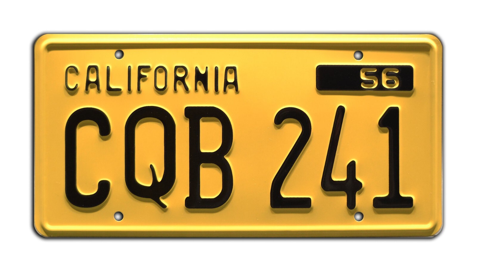 Christine | 1958 Plymouth Fury | CQB 241 | STAMPED Replica Prop License Plate