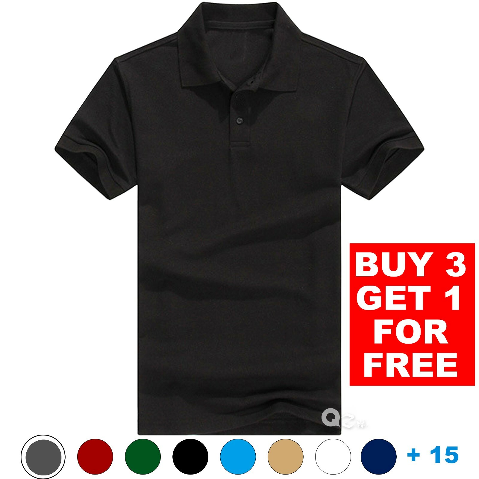Men's Dri-Fit Golf Polo Shirt Cotton Short Sleeve New