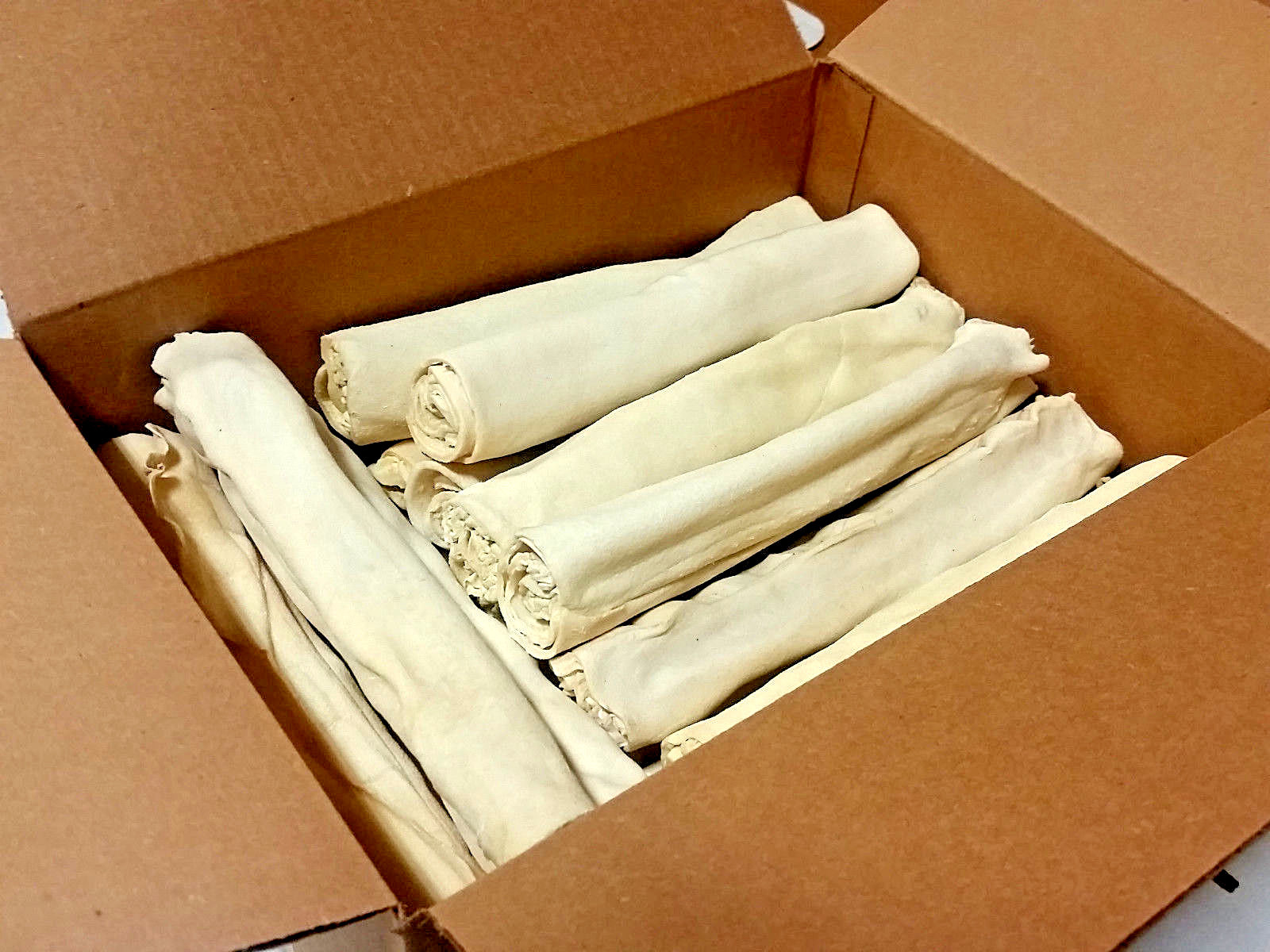 American Buffalo Rawhide 8-10" Rolls | 25 Count | 100% Natural Dog Chews