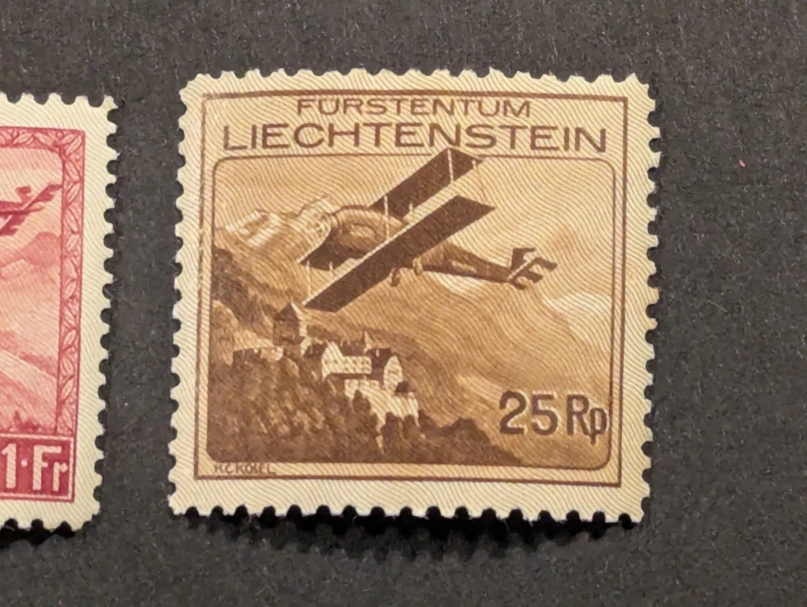 Liechtenstein 1930 Airmail Stamp Lot Of 3 Stamps C2, C3, C6 MH Beautiful Stamps!