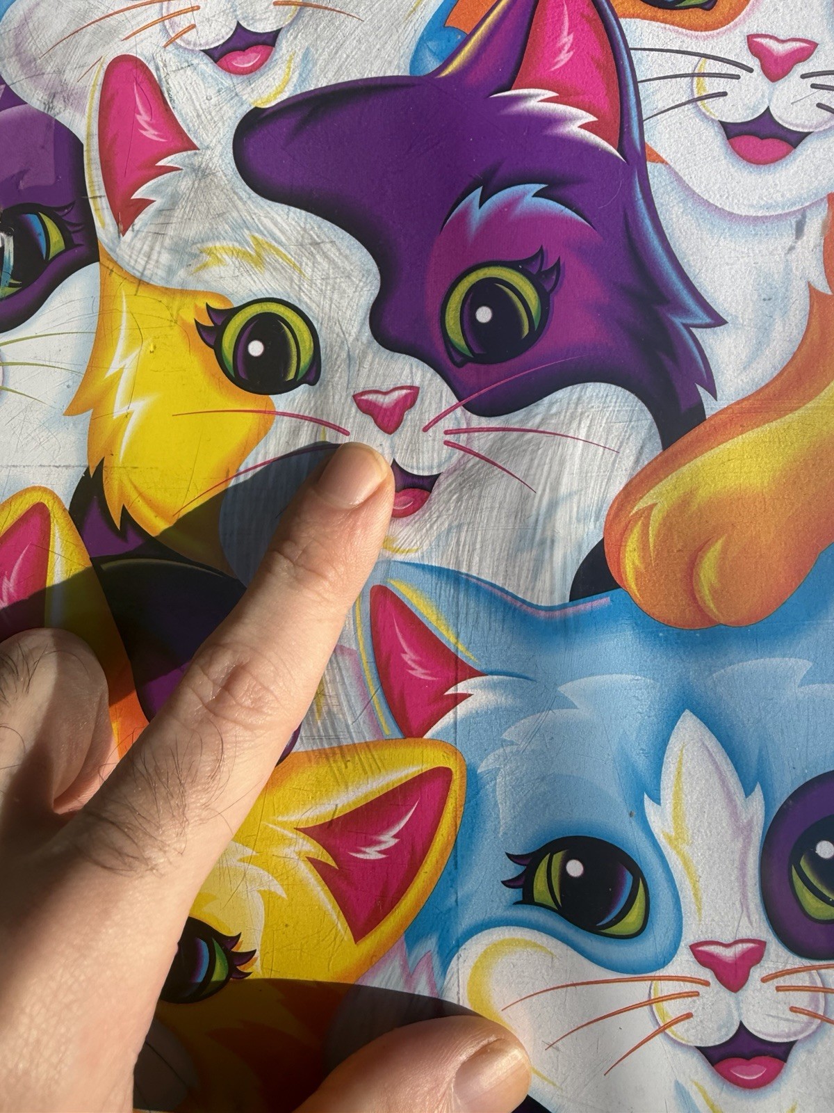 Vintage Lisa Frank Trapper Binder Cats Rare