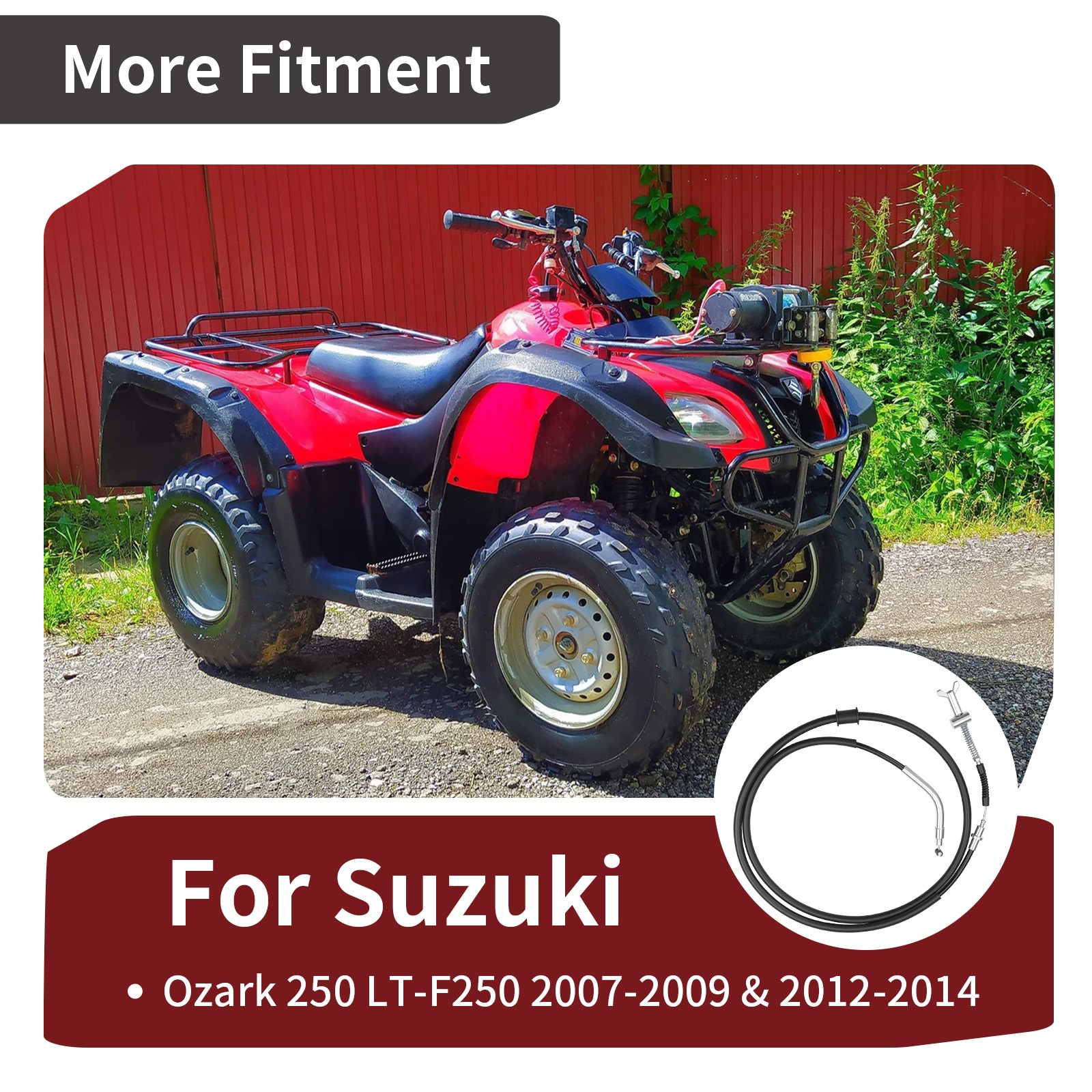 Rear Park Hand Brake Cable For Suzuki Ozark 250 LT-F250 2007-2014 58810-05G11