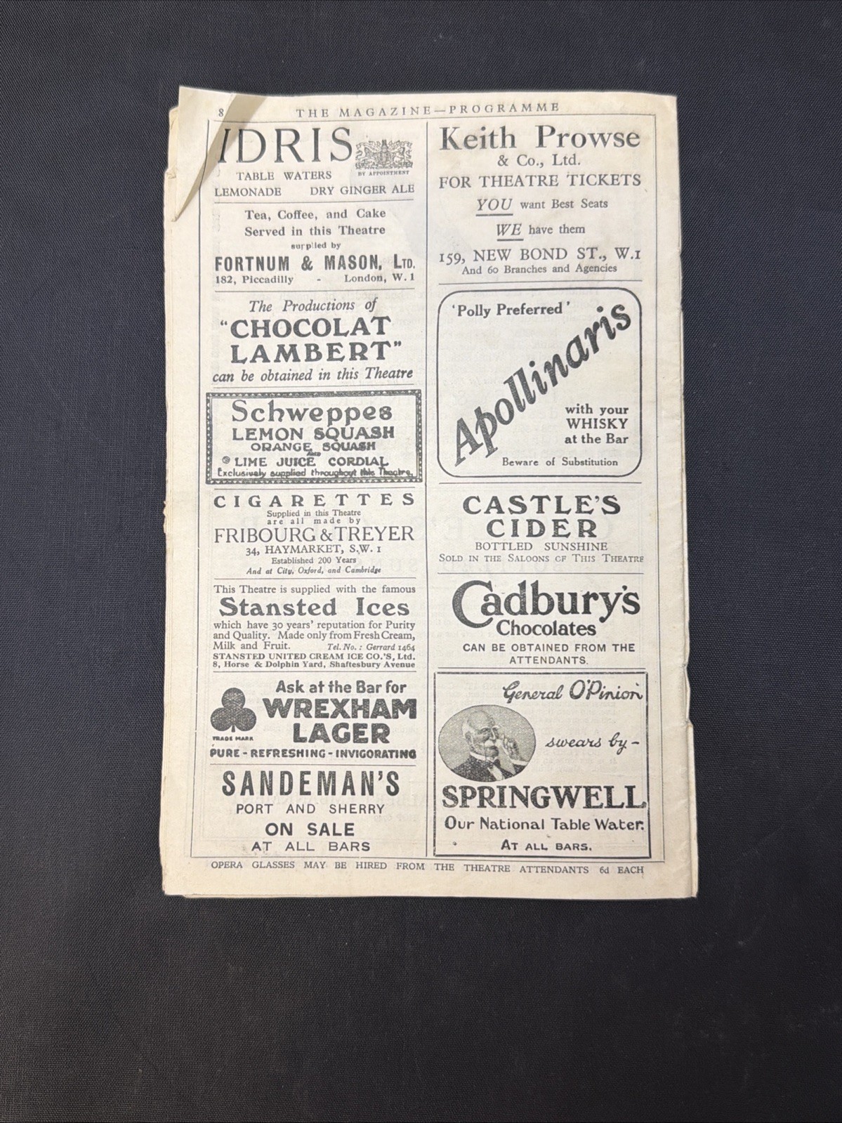 Fred Astaire "STOP FLIRTING" George Gershwin (London Debut) Rare 1924 Playbill