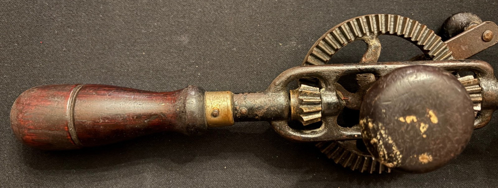 Antique Hand Tools-Hacksaw/Brace Drill/Eggbeater Drill/Spiral Rachet Screwdriver