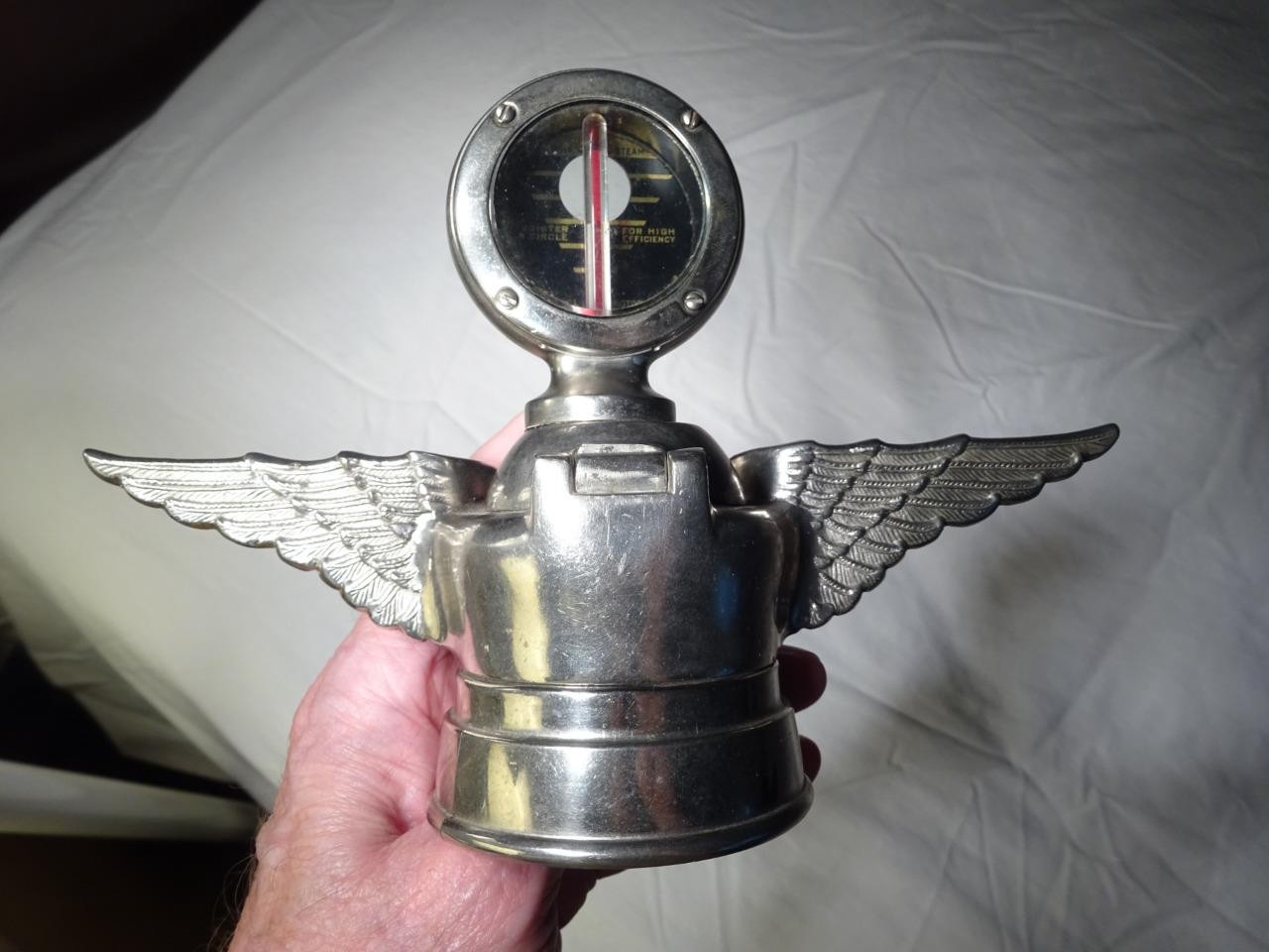 ANTIQUE WINGED EAGLE BOYCE MOTO-METER RADIATOR CAP HOOD ORNAMENT Minty