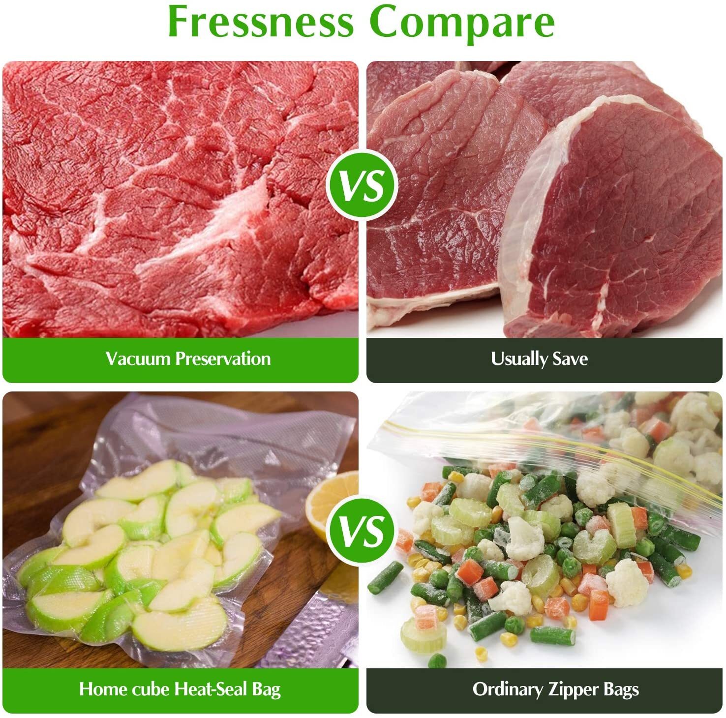 1/2/4 Rolls 8"x50 11"x50 Rolls Vacuum Sealer Bags Food Saver Embossed Bag 4 Mil