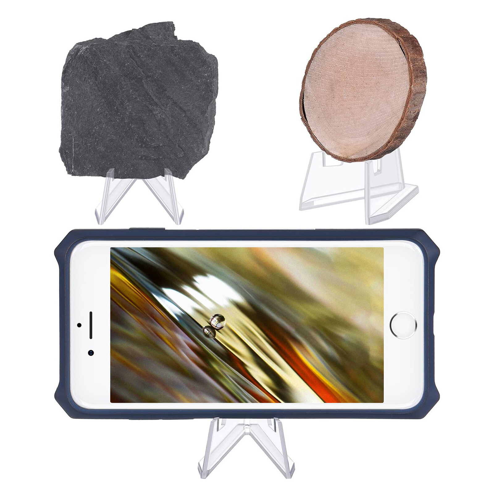 10X Coin Display Stands Paper Trading Card Easel Small Size Holder Clear Plastic